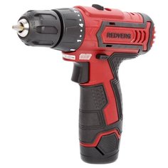 Аккумуляторная дрель-шуруповерт RedVerg RD-SD10L/2Y 25 Н·м красный/черный