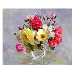 Molly Картина по номерам "Розы в кувшинчике" 40х50 см (KH0278)