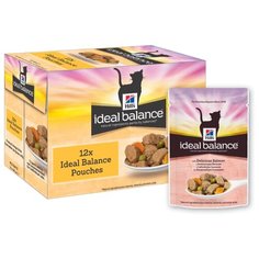 Корм для кошек Hills Ideal Balance с лососем 12шт. х 85 г