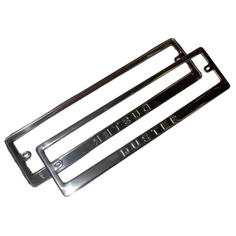 Рамка для номера Dollex SPL-45 серебристый 2 шт.