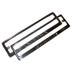 Рамка для номера Dollex SPL-40 серебристый 2 шт.