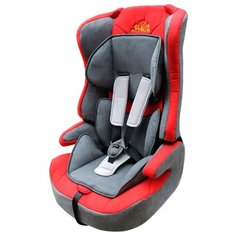 Автокресло группа 1/2/3 (9-36 кг) Actrum LB-513C, grey/red velure
