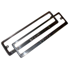 Рамка для номера Dollex SPL-43 серебристый 2 шт.