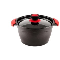 Кастрюля GIPFEL ANTEA 2,5 л, черный / красный