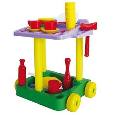 Набор посуды Совтехстром Сервировочный столик У533 желтый/зеленый/красный