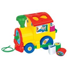 Каталка-игрушка Cavallino Занимательный Паровоз (6189) желтый