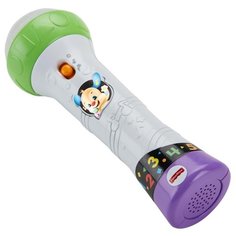 Интерактивная развивающая игрушка Fisher-Price Смейся и учись. Микрофон Ученого Щенка (FTF66) белый/зеленый/фиолетовый