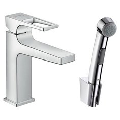 Смеситель для раковины (умывальника) hansgrohe Metropol 74522000 однорычажный встраиваемый лейка в комплекте хром