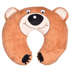 Подушка для шеи Little Car Мишка, коричневый