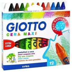 GIOTTO Восковые карандаши Cera Maxi 12 цветов (291200)