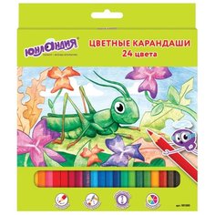 Юнландия Карандаши цветные В гостях у букашек 24 цвета (181380)