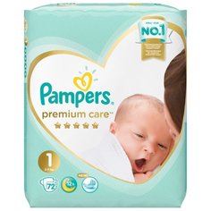 Pampers подгузники Premium Care 1 (2-5 кг) 72 шт.
