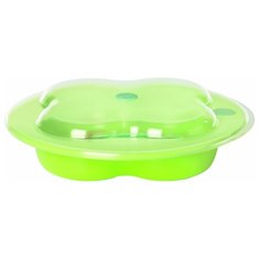 Тарелка Bebe confort в форме клевера с крышкой green