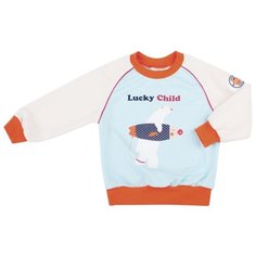 Свитшот lucky child размер 22 (68-74), голубой