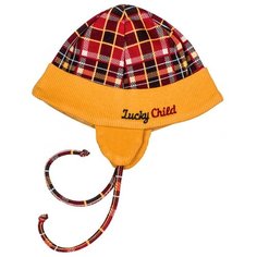 Шапка lucky child размер 36, синий/красный