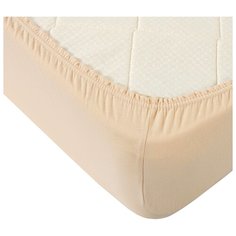 Простыня Текс-Дизайн трикотажная на резинке 180 х 200 бежевый