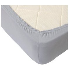 Простыня Текс-Дизайн трикотажная на резинке 90 х 200 серый