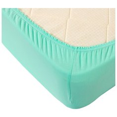 Простыня Текс-Дизайн трикотажная на резинке 200 х 200 мятный