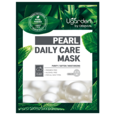 DERMAL Ugarden маска для лица с экстрактом жемчуга для ежедневного ухода, 24 г
