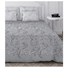 Постельное белье 1.5-спальное Текстильная лавка Барокко 70 x 70 бязь серый