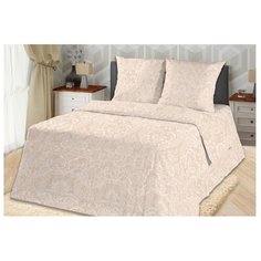 Постельное белье евростандарт Текстильная лавка Вензель 70 x 70 бязь бежевый