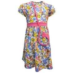 Платье TREND размер 92-52(26), 5004 белый/игрушки/розовый