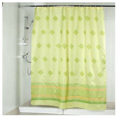 Штора для ванной Aquarius Ромбы 180х200 зеленый