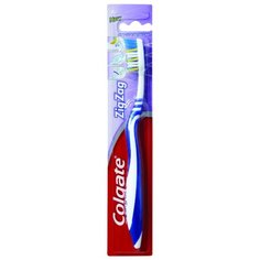 Зубная щетка Colgate Зиг Заг многофункциональная, средней жесткости, синий