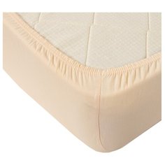 Простыня Текс-Дизайн трикотажная на резинке 60 х 120 кремовый