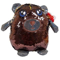 Мягкая игрушка ABtoys Медведь с пайетками 20 см
