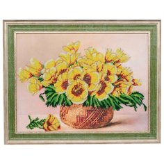 Ажур Набор для вышивания бисером Лютики в корзине (Б-0003)