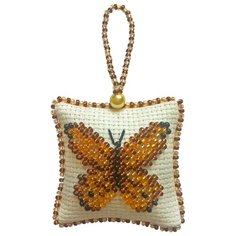 ZENGANA Набор для вышивания бисером и нитками Золотая бабочка 5 х 5 см (М-037)