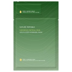 NATURE REPUBLIC двухшаговая гидрогелевая маска Ginseng Royal Silk Gold