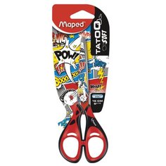 Maped ножницы Tatoo Soft 16см красный/черный