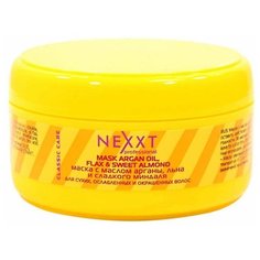 NEXXT Classic care Маска с маслом арганы, льна и сладкого миндаля для волос и кожи головы, 200 мл