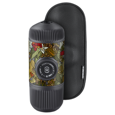 Кофеварка рожковая Wacaco Nanopresso c жёстким чехлом grey tattoo jungle