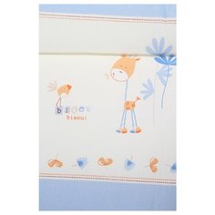 Sonia Kids бортик в кроватку на медиуме, без рюши Маленький секрет голубой