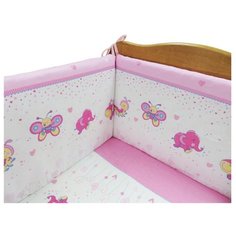 Sonia Kids бортик в кроватку на молниях Ласковое лето розовый