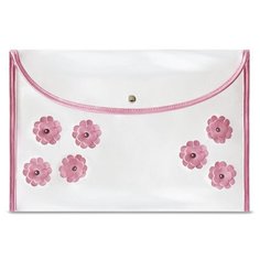 Феникс+ Папка для документов Розовые цветы 34.5х24 см (49295) прозрачный