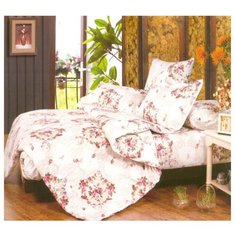 Постельное белье 2-спальное СайлиД A-132, поплин розовый