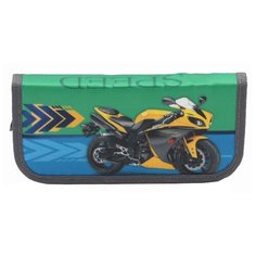 Prof-Press Пенал Желтый байк (ПН-5922) зеленый/голубой Проф Пресс