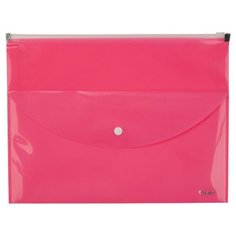 Axent Папка-конверт A4 zip-lock, 2 отделения розовая