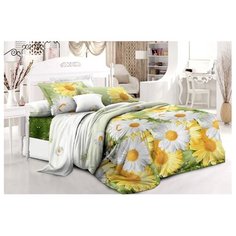 Постельное белье 2-спальное Toontex 19927 бязь белый/зеленый/желтый