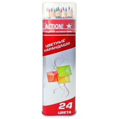 Action! Карандаши цветные 24 цвета (ACP303-24)