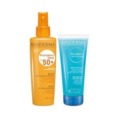 Набор Bioderma Фотодерм Mах спрей SPF 50+, Атодерм гель для душа