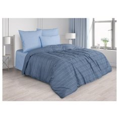 Постельное белье 1.5-спальное La Noche del Amor 543 сатин серый/голубой