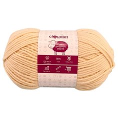 Пряжа Cloudlet PRA100, 15 % шерсть, 85 % акрил, 100 г, 375 м, бежевый