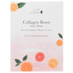 100% Pure Collagen Boost Sheet Mask Тканевая маска с коллагеном, 25 г, 5 шт.