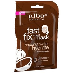 Alba Botanica Fast Fix Sheet Mask Coconut Water Hydrate Глубокоувлажняющая тканевая маска с водой кокосового ореха