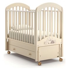 Кроватка Nuovita Grano (качалка), продольный маятник слоновая кость